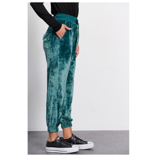 Bodytalk Γυναικείο παντελόνι φόρμας Jogger High-Waisted Velvet Sweatpants